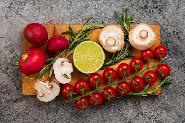 Poissons gras et légumes frais