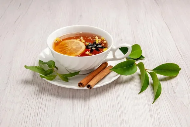 Boisson d'eau chaude avec citron